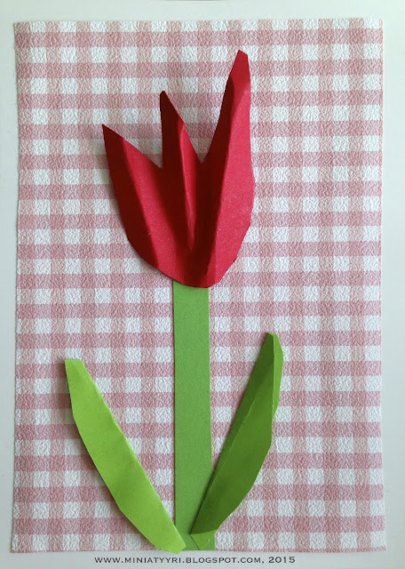 Äitienpäiväkortti - Mother's Day card - miniatyyri.blogspot.com, 2015