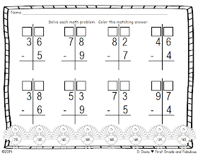 Thanksgiving Regrouping Page-First Grade and Fabulous