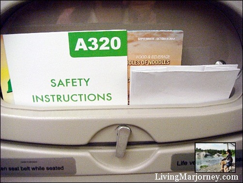 Airbus A320 aircraft interior. 