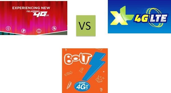 Perbandingan Layanan Internet 4G LTE Dari Bolt, XL Axiata, Dan Telkomsel Berdasarkan Tingkat Pelayanannya
