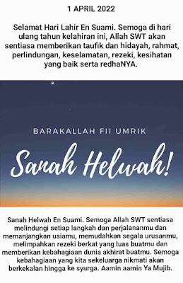 Ucapan selamat hari lahir, ucapan hari lahir buat suami, ucapan hari lahir terbaik, sanah helwah encik suami, happy birthday, selamat hari lahir