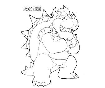 #8 Bowser Coloring Page