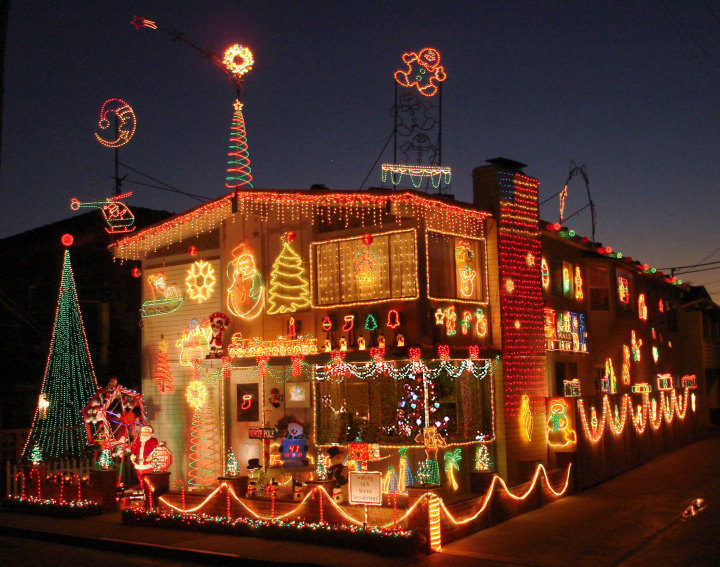 Christmas Lights On Houses