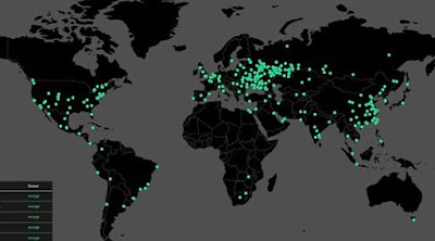 Mapa Ciberataques entre paises