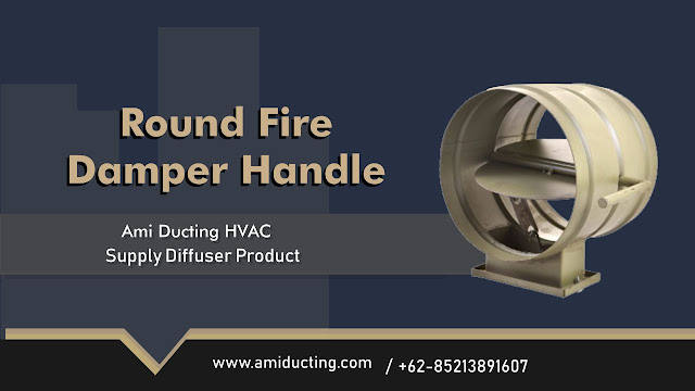Round Fire Damper Handle Aksesoris Ducting