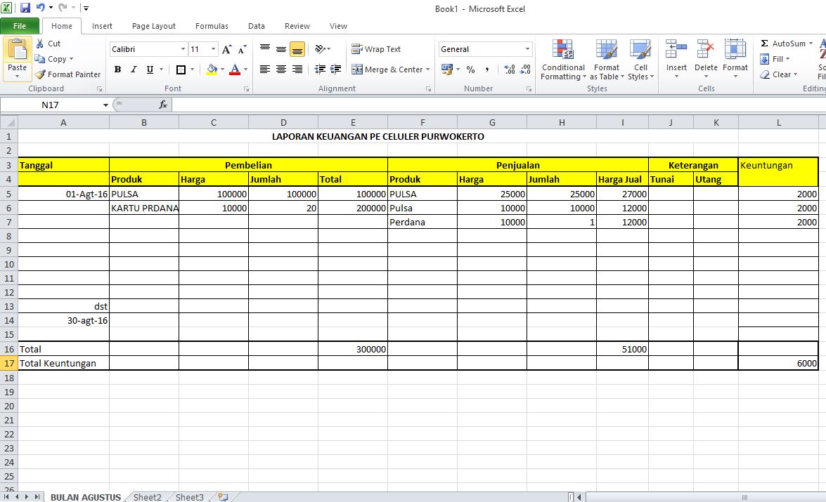 Cara membuat jurnal umum microsoft excel cara membuat 