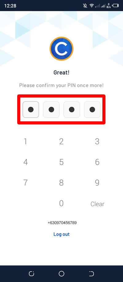confirm your pin coinsph