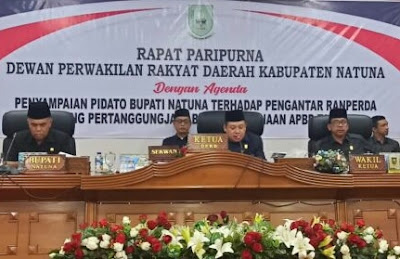 Bupati Natuna Sampaikan Ranperda Pertanggungjawaban Pelaksanaan APBD 2022