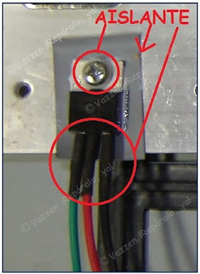 Las terminales del Mosfet de reemplazo debe estar bien aisladas.