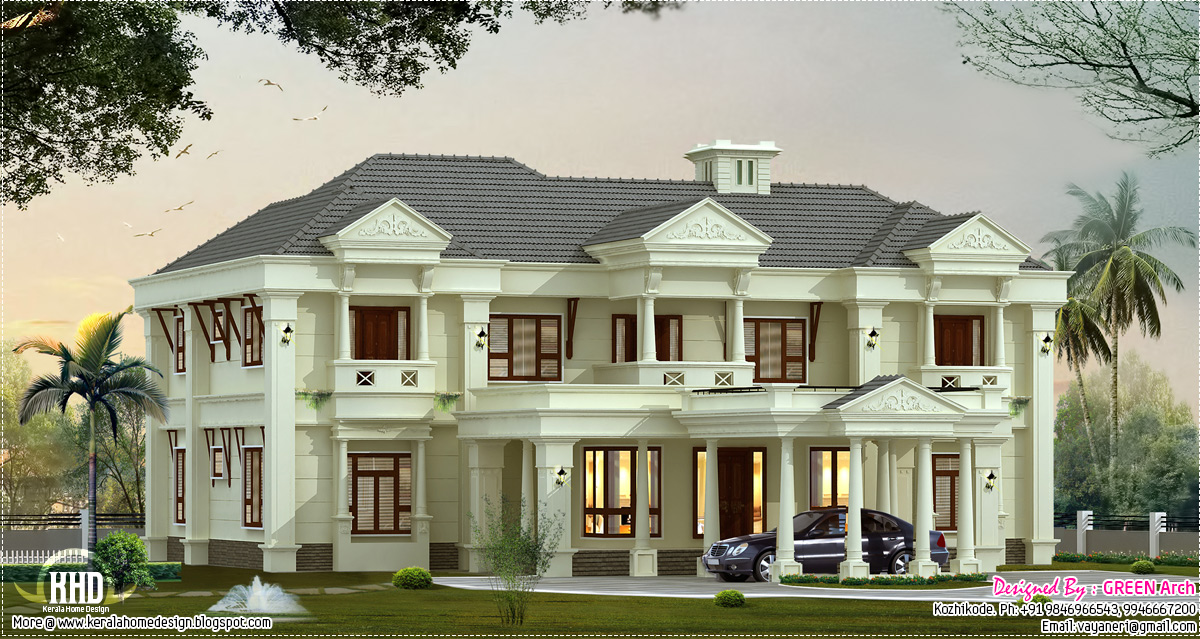 Luxury villa elevation design  Kerala home  design  and 