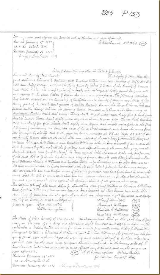 Robert J. Irwin in Warren County, Ohio on 18 January 1881