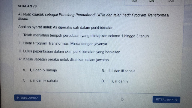 Himpunan Soalan Peperiksaan Memasuki Perkhidmatan UITM 