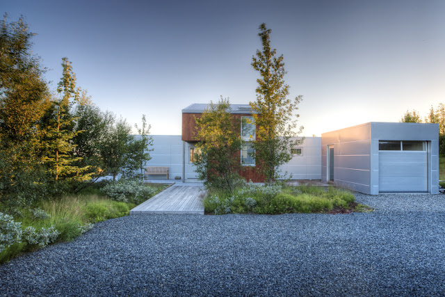 Modern house in the Iceland