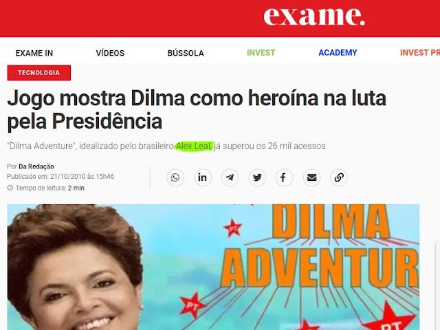 Jogo mostra Dilma como heroína na luta pela Presidência