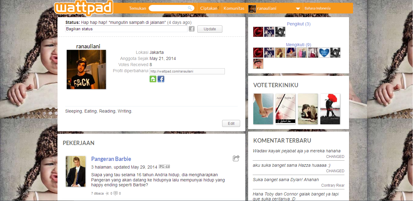 Blognya Rana: Find Me on Wattpad!