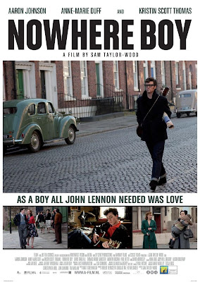 Cartel de la película Nowhere Boy sobre John Lennon