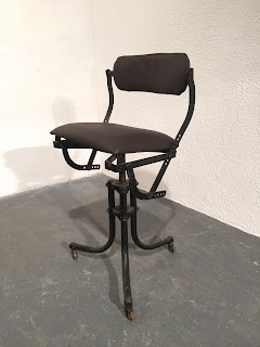 Vintage Tan Sad Industrial Machinists Chair - Vintage Furniture Ireland