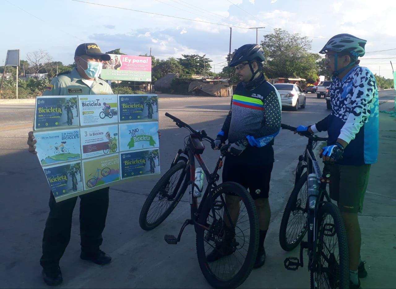 https://www.notasrosas.com/Grupo de Protección al Turismo y Patrimonio Nacional Degua Maicao, se vinculó al Día Mundial de La Bicicleta