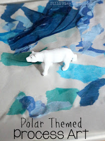Polar animal themed process art activity for kids