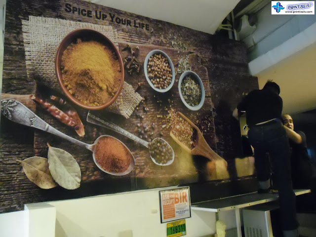 Installation of Mural Stickers - Curry King, Makati