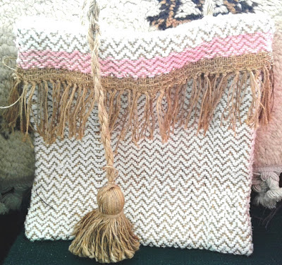 Handmade hemp and cotton tote bag