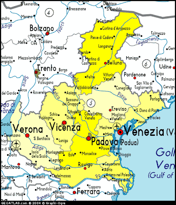 Veneto Map Geography Regions