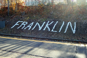 the Franklin stones at the Franklin/Dean station