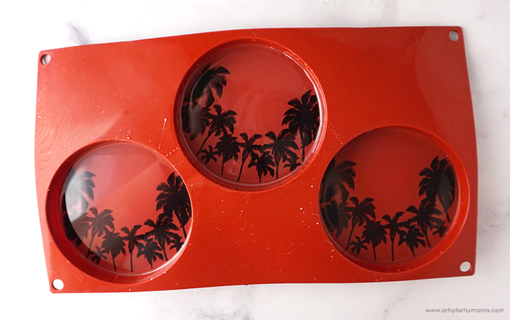 Clear Resin with Palm Tree Printable