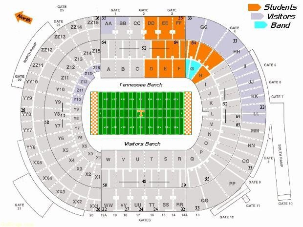 Neyland Stadium Diagram University of Tennessee Official Athletic Site