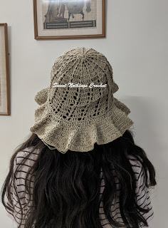 Sweet Nothings Crochet free crochet pattern blog, free  crochet pattern for a cap, photo of the jute cap,