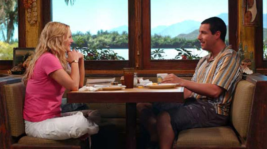 Scene from 50 First Dates with Drew Barrymore and Adam Sandler.