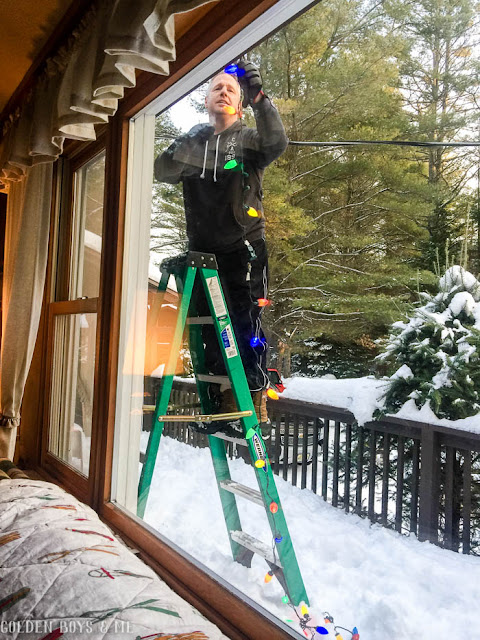 Putting up the Christmas lights