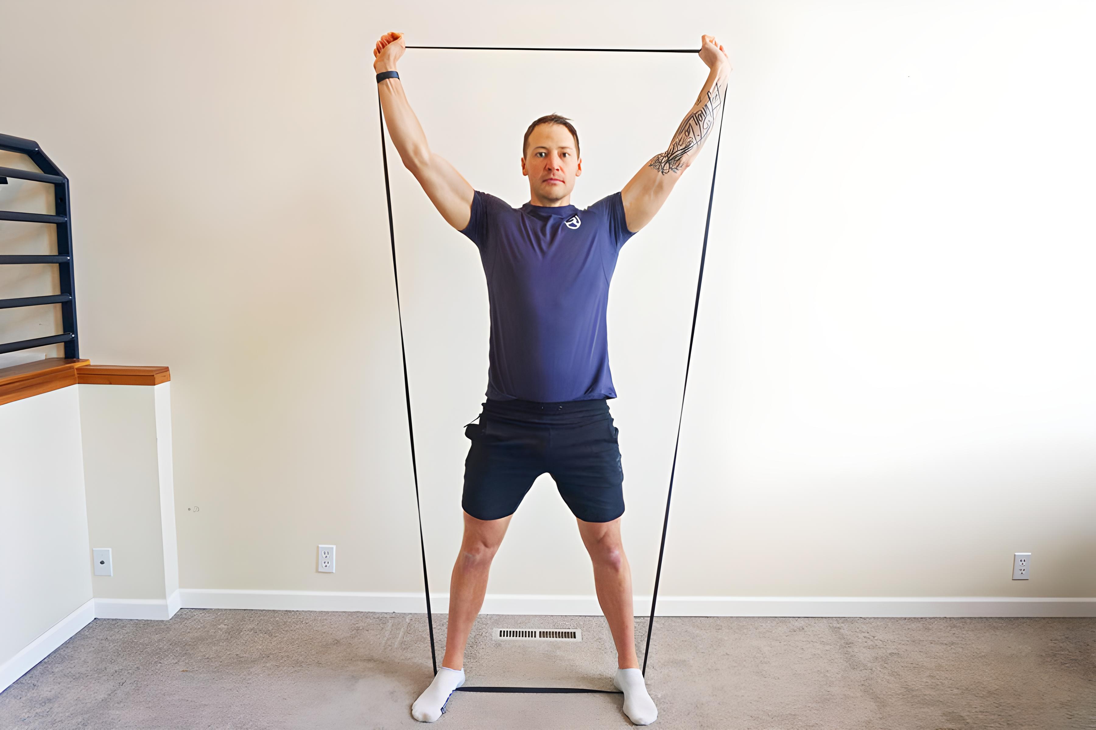 Jack With Overhead Press with resistance band