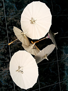 Payung kertas polos belum di lukis dan di warna