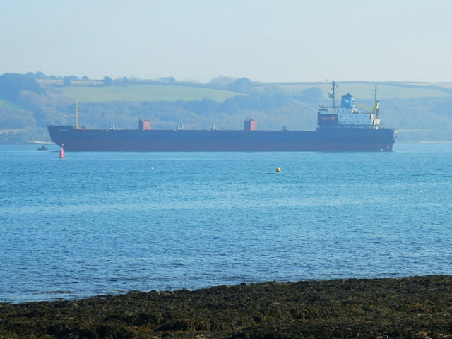 Large boat on the River Fal, Cornwall