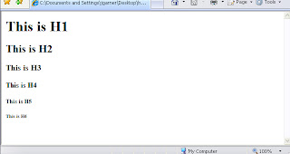HTML Heading Tag