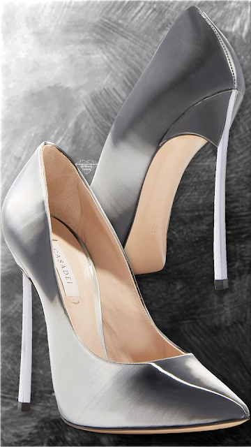♦Dark silver Casadei Blade Astrolabio high heel pumps #casadei #shoes #silver #brilliantluxury