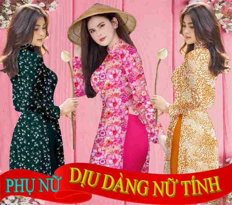 Mặc áo dài hoa nhí luôn khiến phụ nữ đẹp dịu dàng nữ tính