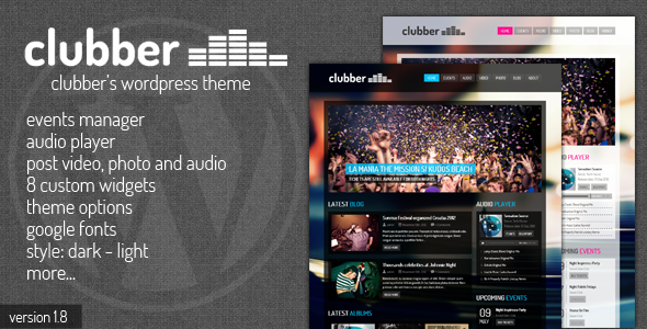 Clubber - Events & Music WordPress Theme