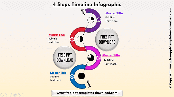 Four Steps Time Plan Info graphics | Free PowerPoint Slide