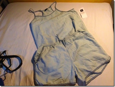 GAP kids chambray spaghetti top and shorts