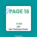 SAP Transaction code page 18