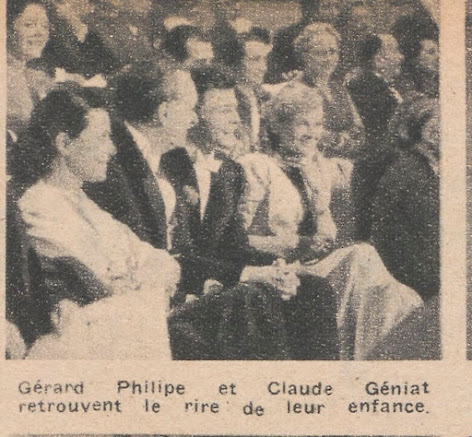 Gérard Philipe au Gala de l'Union des Artistes de 1948 ("Claudine" © Gallica-BnF)