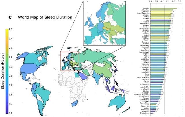 World Map of Sleep Duration