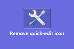 How to remove quick-edit screwdriver icon in Blogger