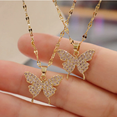 Shiny Butterfly Necklace