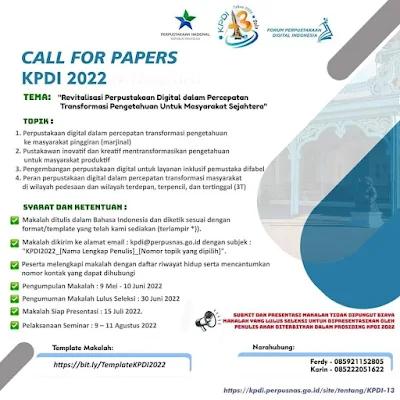 Poster Konferensi Perpustakaan Digital Indonesia (KPDI) ke 13