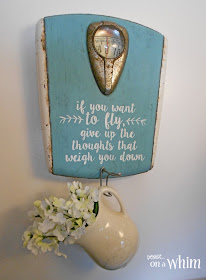 Vintage Scale Sign and Wall Hook | Denise on a Whim