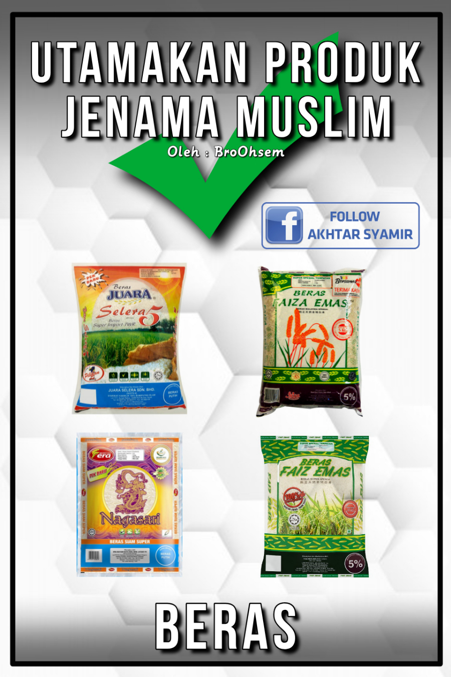 Utamakan Produk Jenama Muslim Broohsem