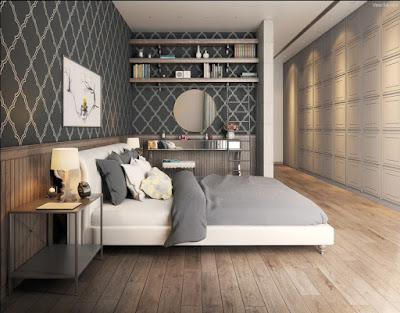 gambar desain wallpaper kamar tidur terbaik